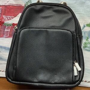 Thirty One Elegant Black Leather-Like Backpack
